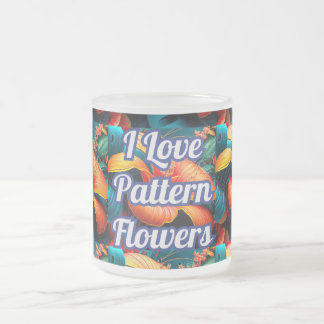 Tasse Givré Motif de fleurs roses saumons