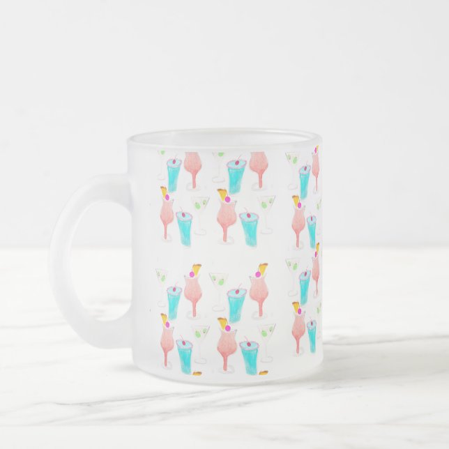 Tasse Givré Motif de Margarita au cocktail d'aquarelle   (Gauche)
