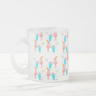Tasse Givré Motif de Margarita de cocktail à l'aquarelle  