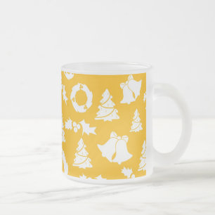 Tasse Givré Motif de Noël jaune