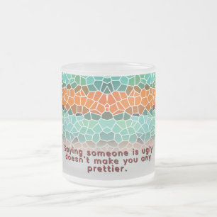 Tasse Givré Motif de Triangle Coloré Unique & Citations