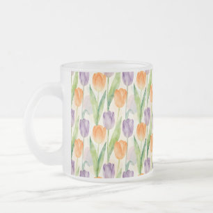 Tasse Givré Motif de tulipe coloré