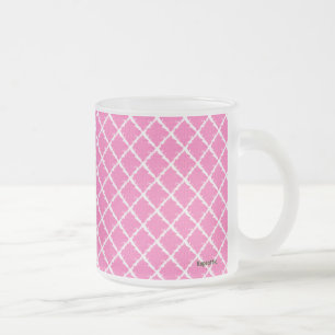 Tasse Givré Motif de vérification rose