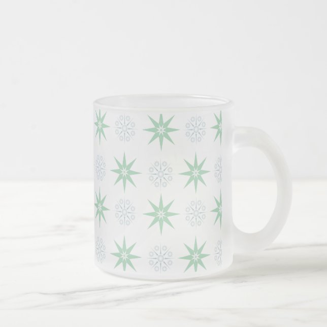 Tasse Givré Motif des étoiles d'hiver et des flocons de neige (Droit)