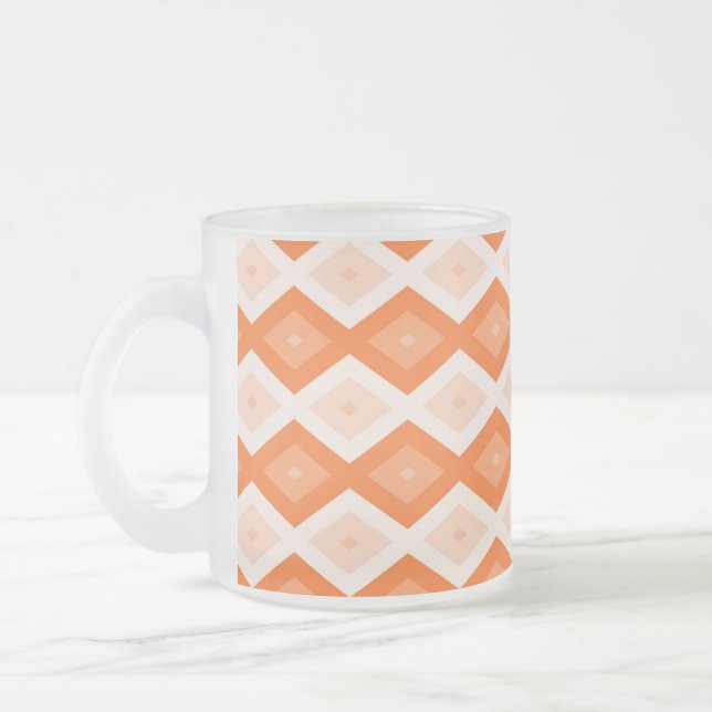 Tasse Givré Motif diamant orange (Gauche)
