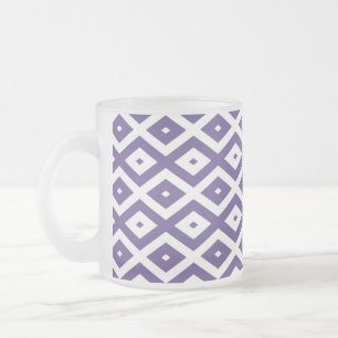 Tasse Givré Motif diamant ultra violet et blanc