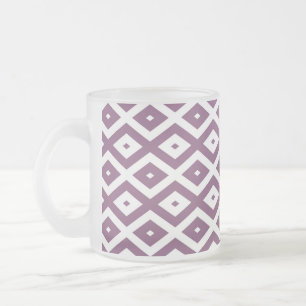 Tasse Givré Motif en diamant blanc et mauve