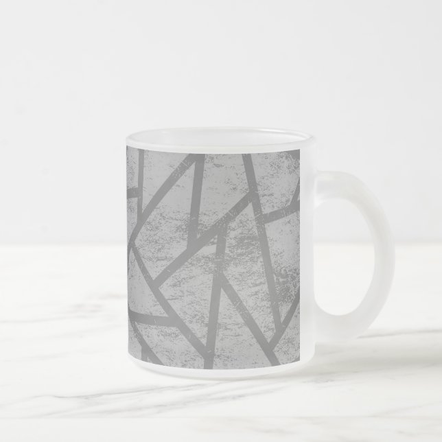 Tasse Givré Motif en mosaïque gris (Droit)