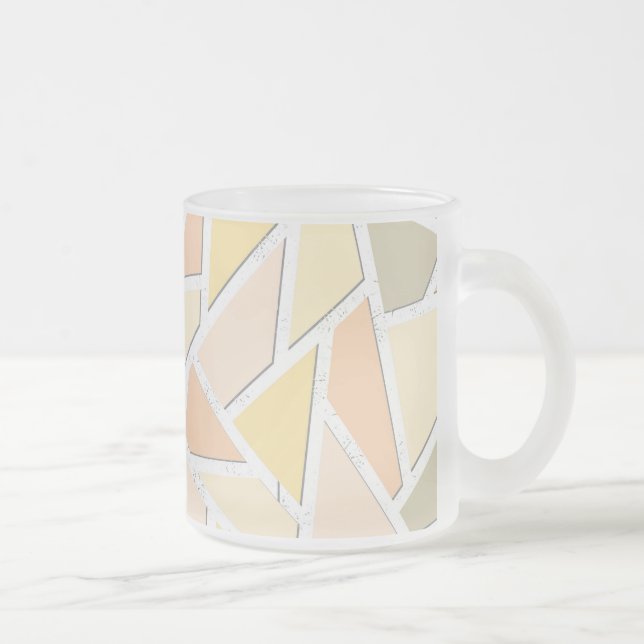 Tasse Givré Motif en mosaïque jaune citron (Droit)