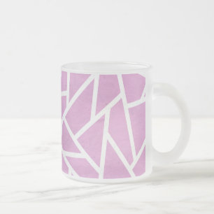 Tasse Givré Motif en mosaïque rose et blanc