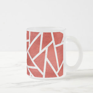 Tasse Givré Motif en mosaïque rouge et blanche