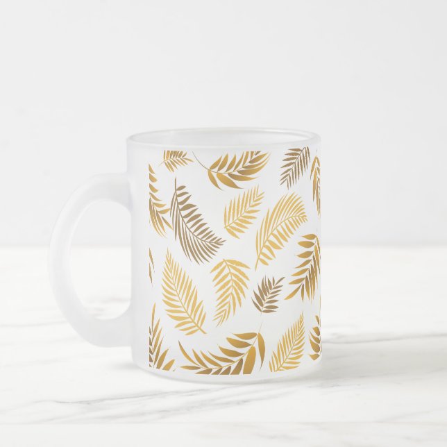 Tasse Givré Motif Feuille tropical 22 (Gauche)