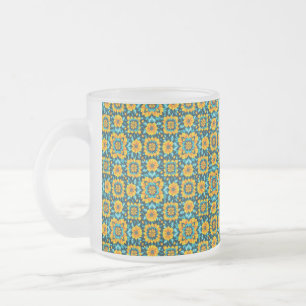 Tasse Givré Motif floral bohème sans couture dans un style fol