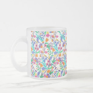 Tasse Givré Motif floral exotique coloré