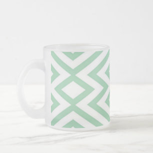 Tasse Givré Motif géométrique vert pastel