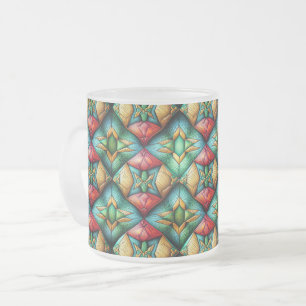 Tasse Givré Motif mosaïque géométrique africain coloré