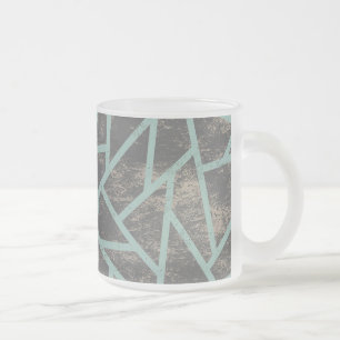 Tasse Givré Motif mosaïque vert pâle et gris
