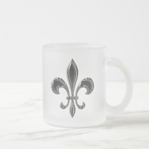 Tasse Givré Motif rayé classique en fleur de lis
