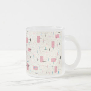 Tasse Givré Motif rose atomique rétro givrée de verre