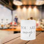 Tasse Givré Motivation Positive Vous Êtes Suffisamment Cité<br><div class="desc">Vous cherchez un rappel quotidien que vous êtes assez ? Ne cherchez plus ! Présentez nos produits de devis "Vous en êtes assez", conçus pour fournir une motivation positive et élever votre esprit quand vous en avez besoin. Avec ces produits inspirants, vous pouvez porter avec vous le message stimulant de l'acceptation...</div>