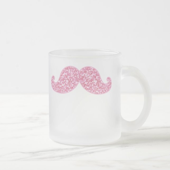 TASSE GIVRÉ MOUSTACHE ROSE GIRLY DE PARTIES SCINTILLANTES (Droit)