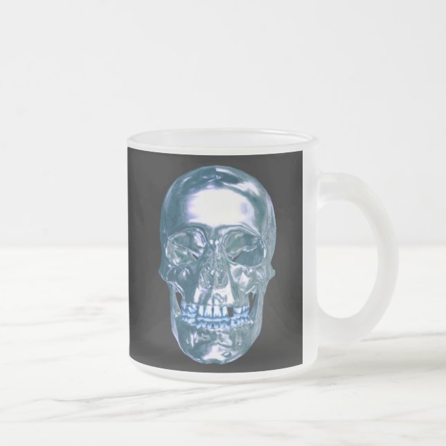 Tasse Givré Musique de crâne Chrome bleu (Droit)