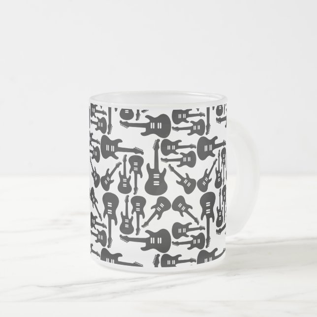 Tasse Givré Musique Motif de guitare électrique sur mesure (Devant droit)