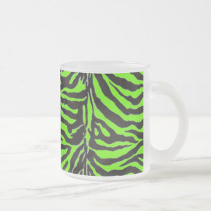 Tasse Givré Neon Green Zebra Arrière - plan de texture de peau