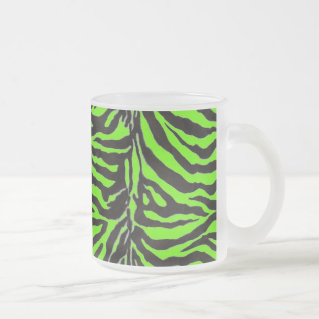Tasse Givré Neon Green Zebra Arrière - plan de texture de peau (Droit)
