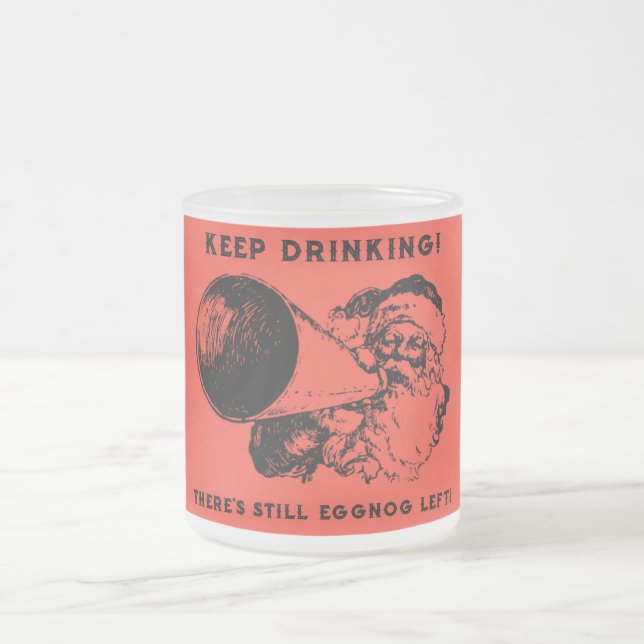 Tasse Givré Noël Eggnog Père Noël (Centre)