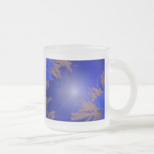 Tasse Givré Noël Poinsettia Bleue VI