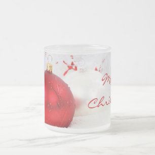 Tasse Givré Noël Rouge et blanc Joyeux Noël
