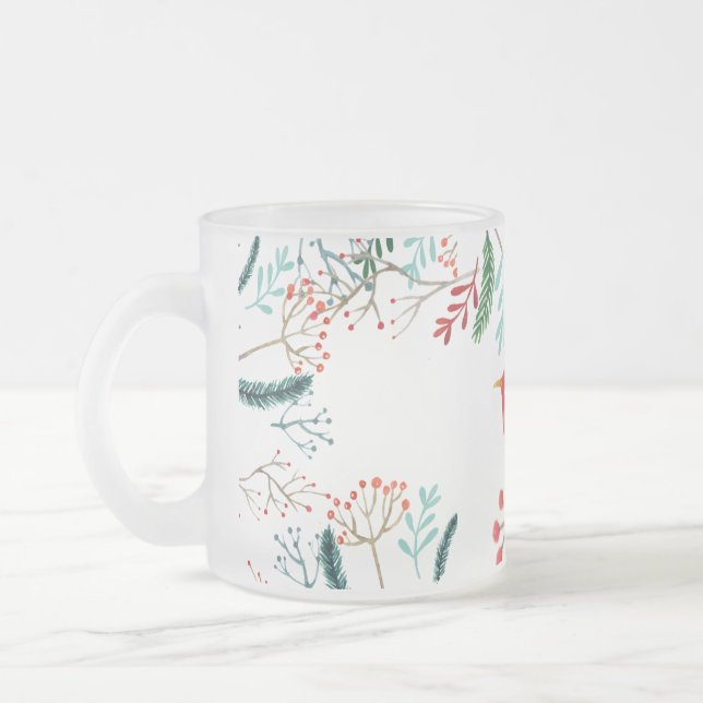 Tasse Givré Noël rustique naturel (Gauche)