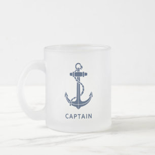 Tasse Givré Nom de bateau personnalisé et plage d'ancrage