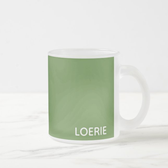Tasse Givré nom de couleur vert Loerie (Droit)