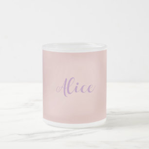 Tasse Givré Nom de script manuscrit minimaliste Rose Gold