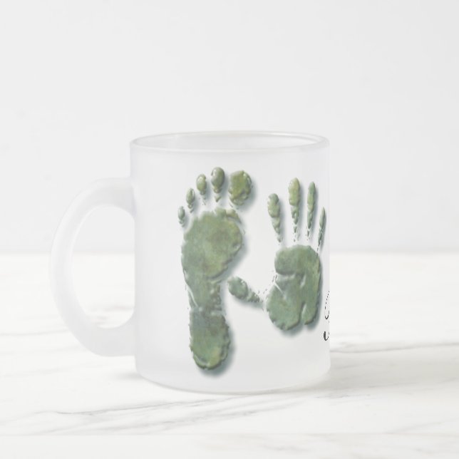 Tasse Givré Nouvelle empreinte de main de nourrisson (Gauche)