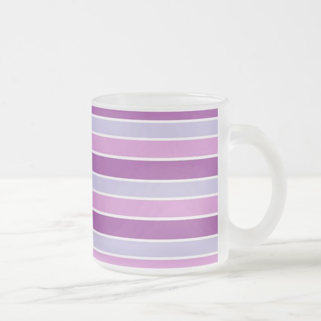 Tasse Givré Nuances de rayures violettes (Droit)