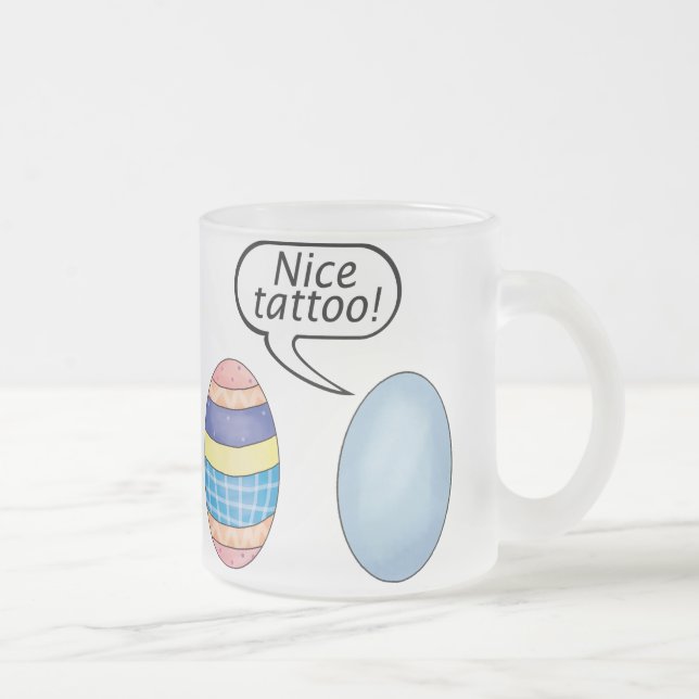 Tasse Givré Oeufs de pâques bons de tatouage (Droit)