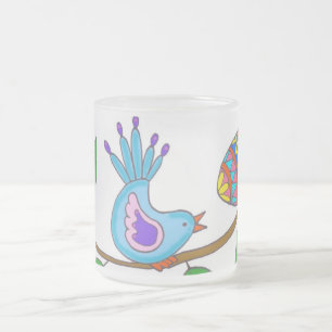 Tasse Givré Oiseau de chanson et art populaire d'Ukrainien de