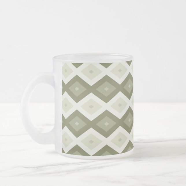 Tasse Givré Olive green diamond pattern (Gauche)