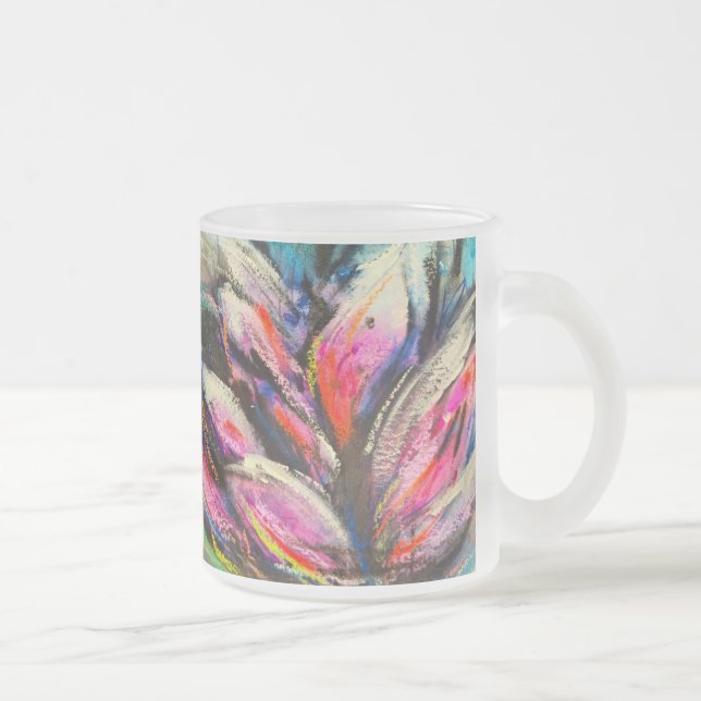 Tasse Givré Ondes de calme fleuries (Droit)