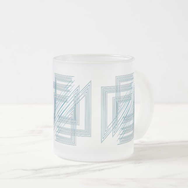 Tasse Givré Opal Turquoise blanc (Devant droit)
