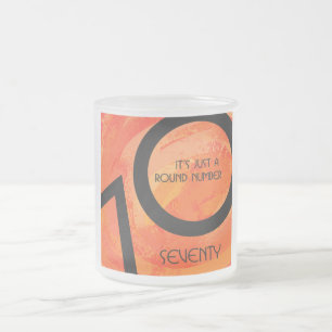 Tasse Givré Orange 70 Anniversaire de la Décennie
