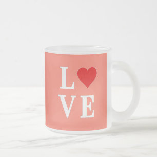 Tasse Givré Orange LOVE Moderne