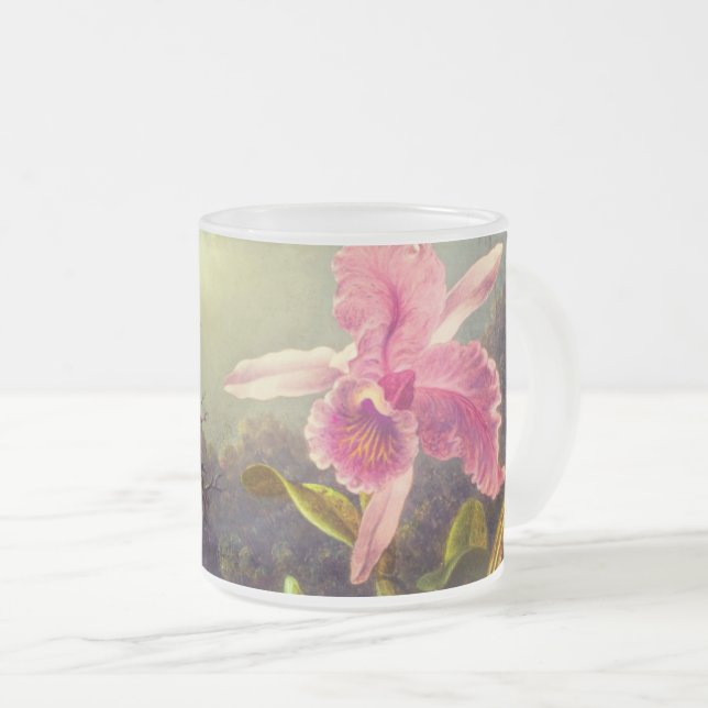 Tasse Givré Orchidée avec deux colibris Heade (Devant droit)