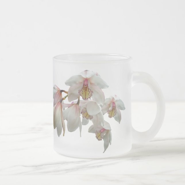 Tasse Givré Orchidées crèmes et roses (Droit)