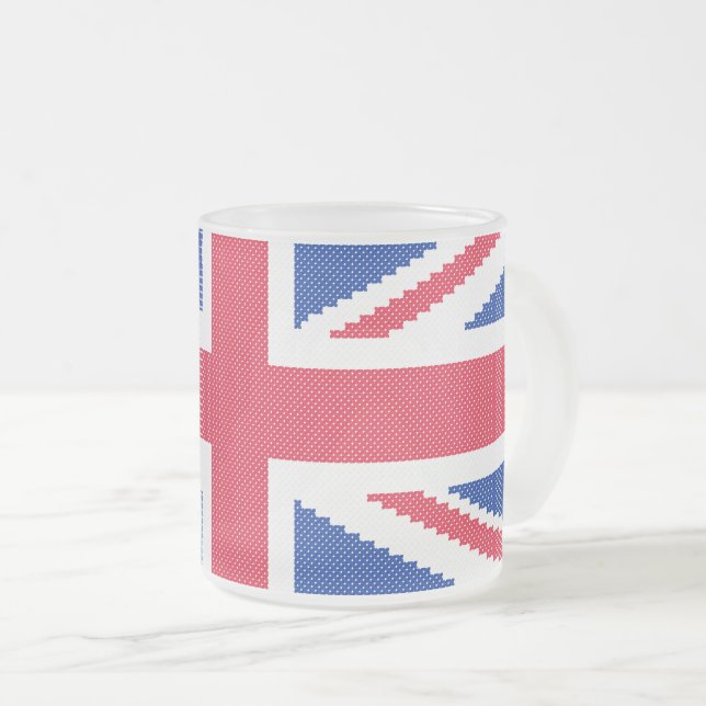 Tasse Givré Original cross-stitch design Union Jack (Devant droit)