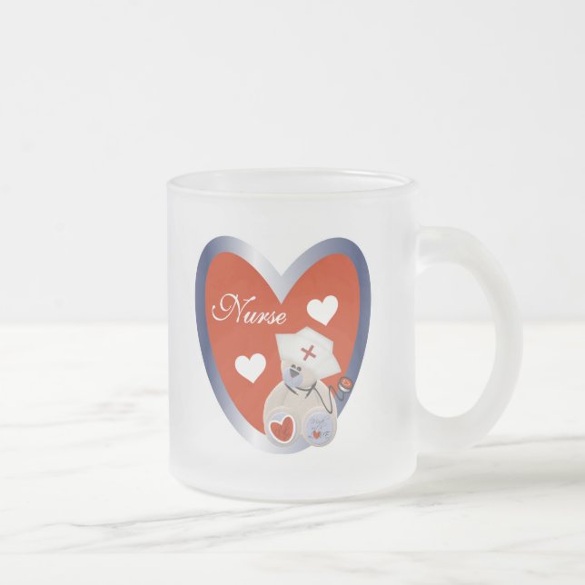 Tasse Givré Ours d'infirmière avec le T-shirts et les cadeaux (Droit)