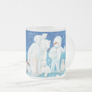 Tasse Givré Ours polaires, Renard polaire, Pingouin Empereur &